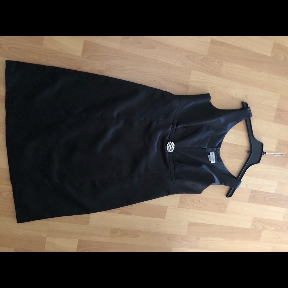 Metaphor Black Satin Dress Size 10